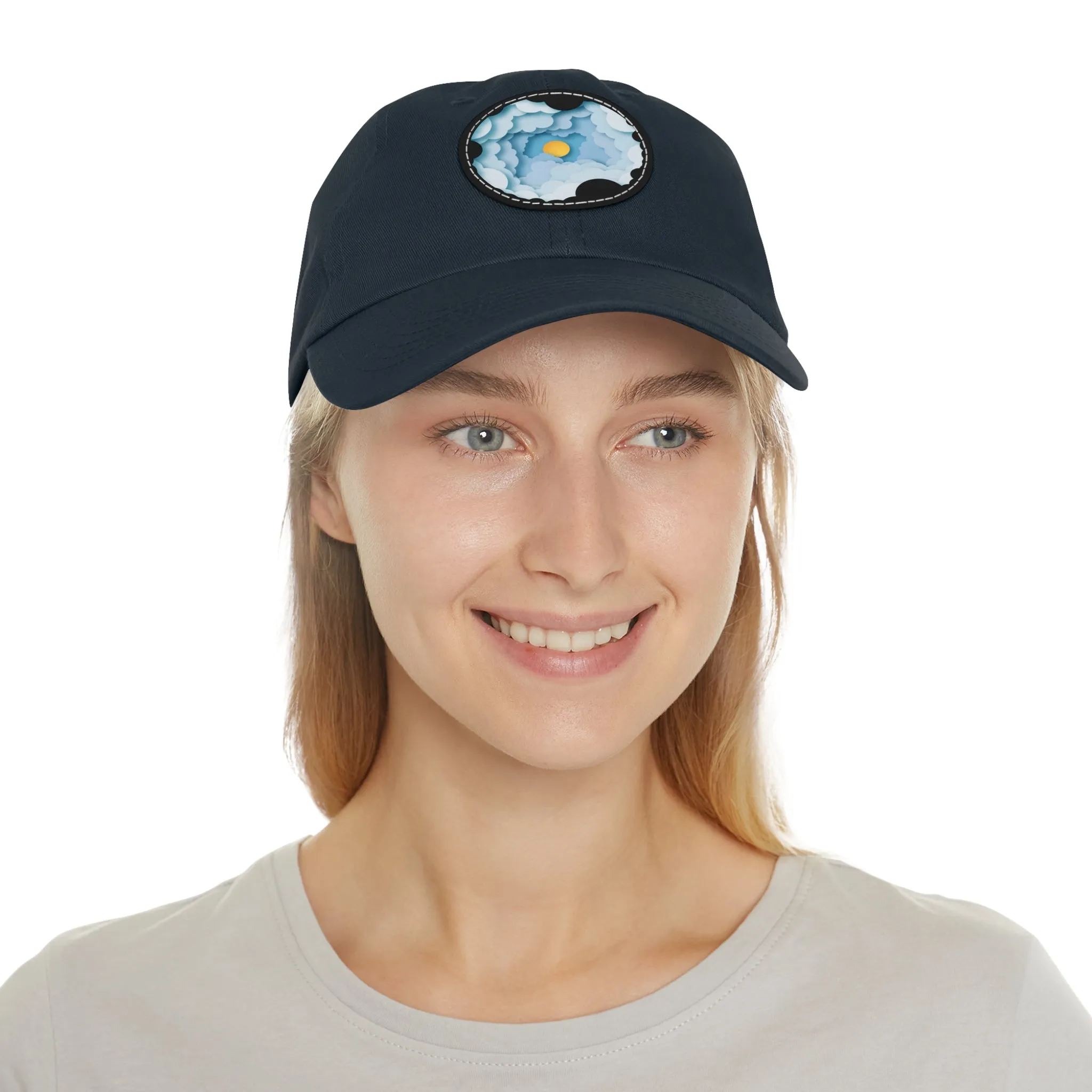 Dad Hat - Cloud Style Feel Good Beuti Leather Patch Round Cap