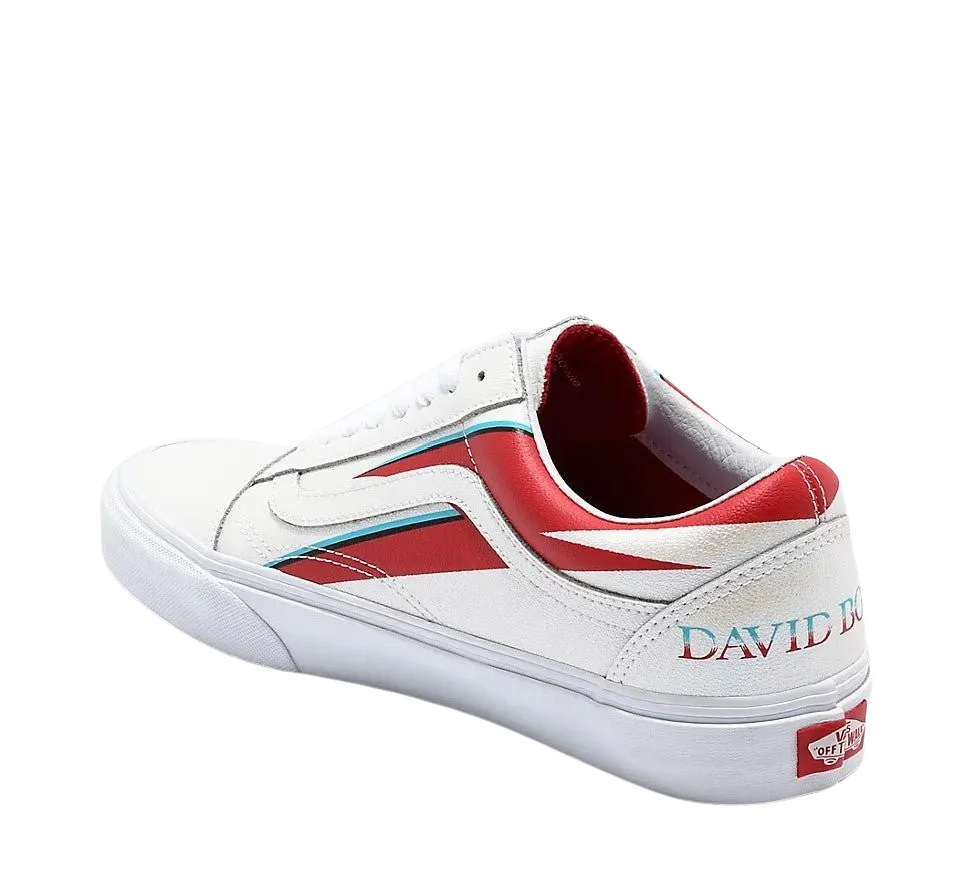 David Bowie Old Skool Aladdin Sane White Size 12 Sneaker by Vans Shoes