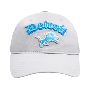 DETROIT LIONS OLD ENGLISH DAD HAT (GRAY)