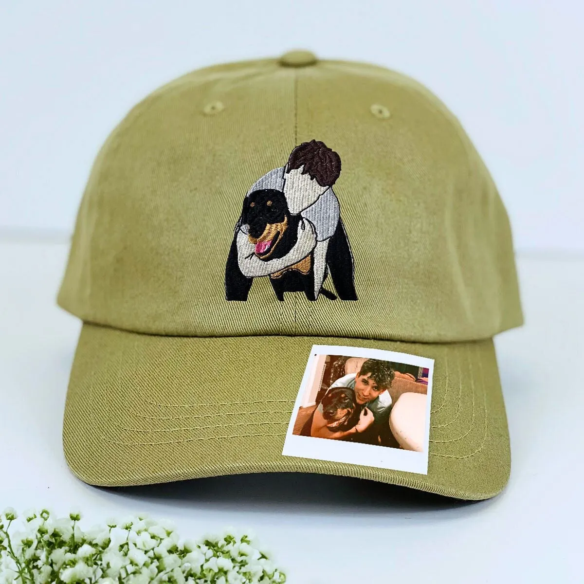 Dog Dad Hat from Photo, Embroidered Gift for Dad