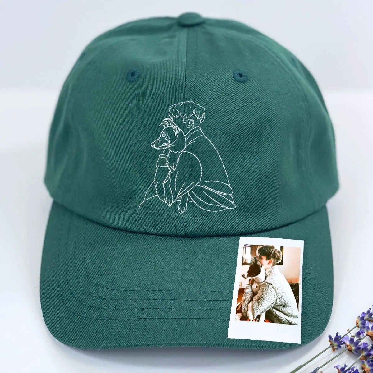 Dog Dad Hat from Photo, Embroidered Gift for Dad