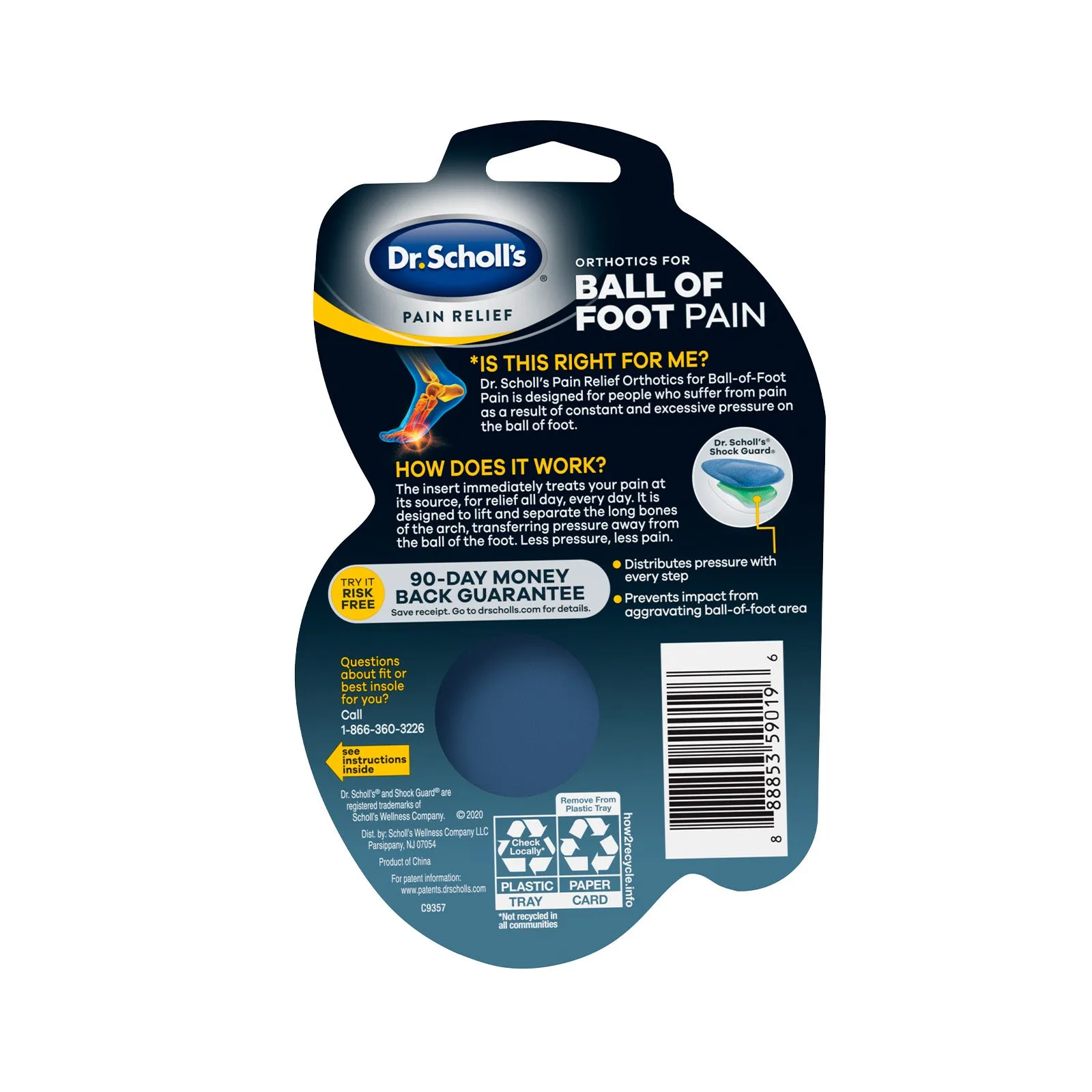 Dr.Scholl Ball of Foot Metatarsal Pain Relief Pad