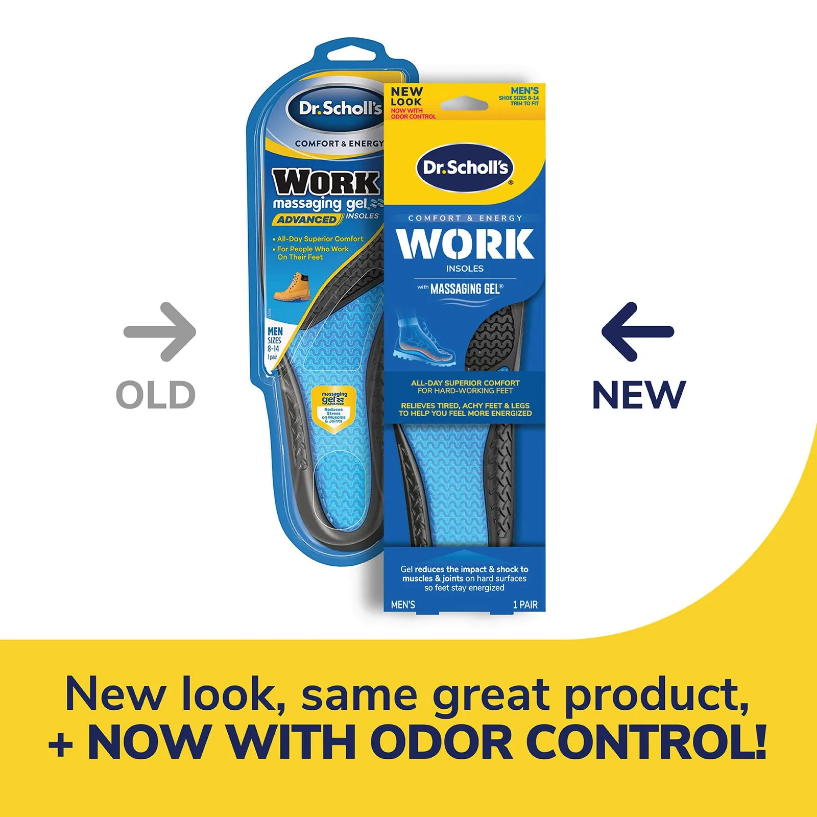 Dr.Scholl Work Insoles with Massaging Gel Men