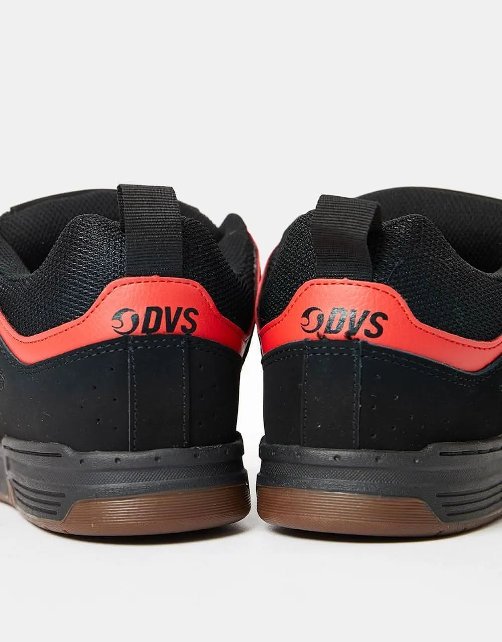 DVS Gambol Skate Shoes - Black/Red/Gum Nubuck