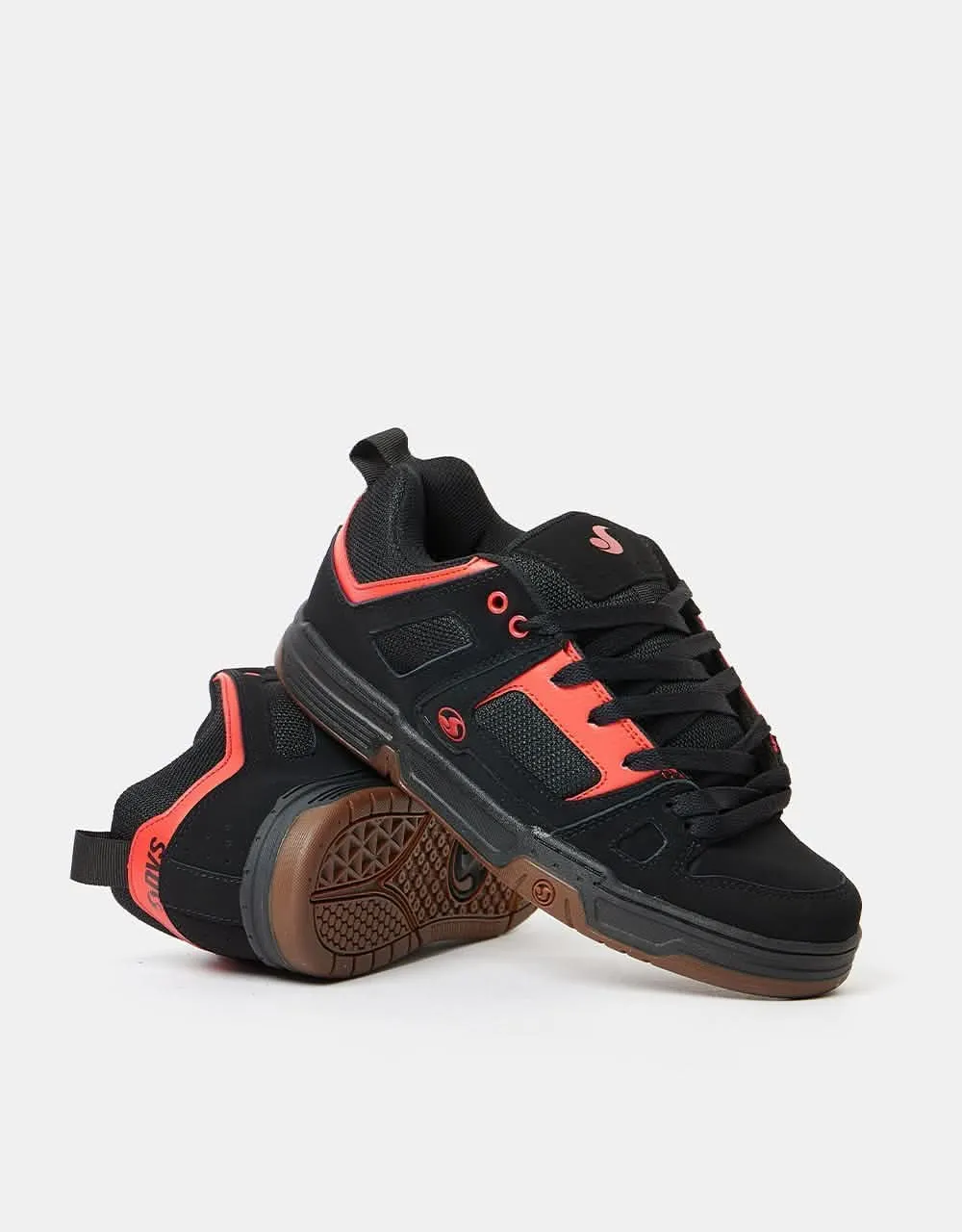 DVS Gambol Skate Shoes - Black/Red/Gum Nubuck