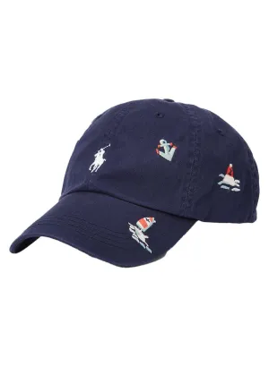 Embroidered Twill Cap - Navy