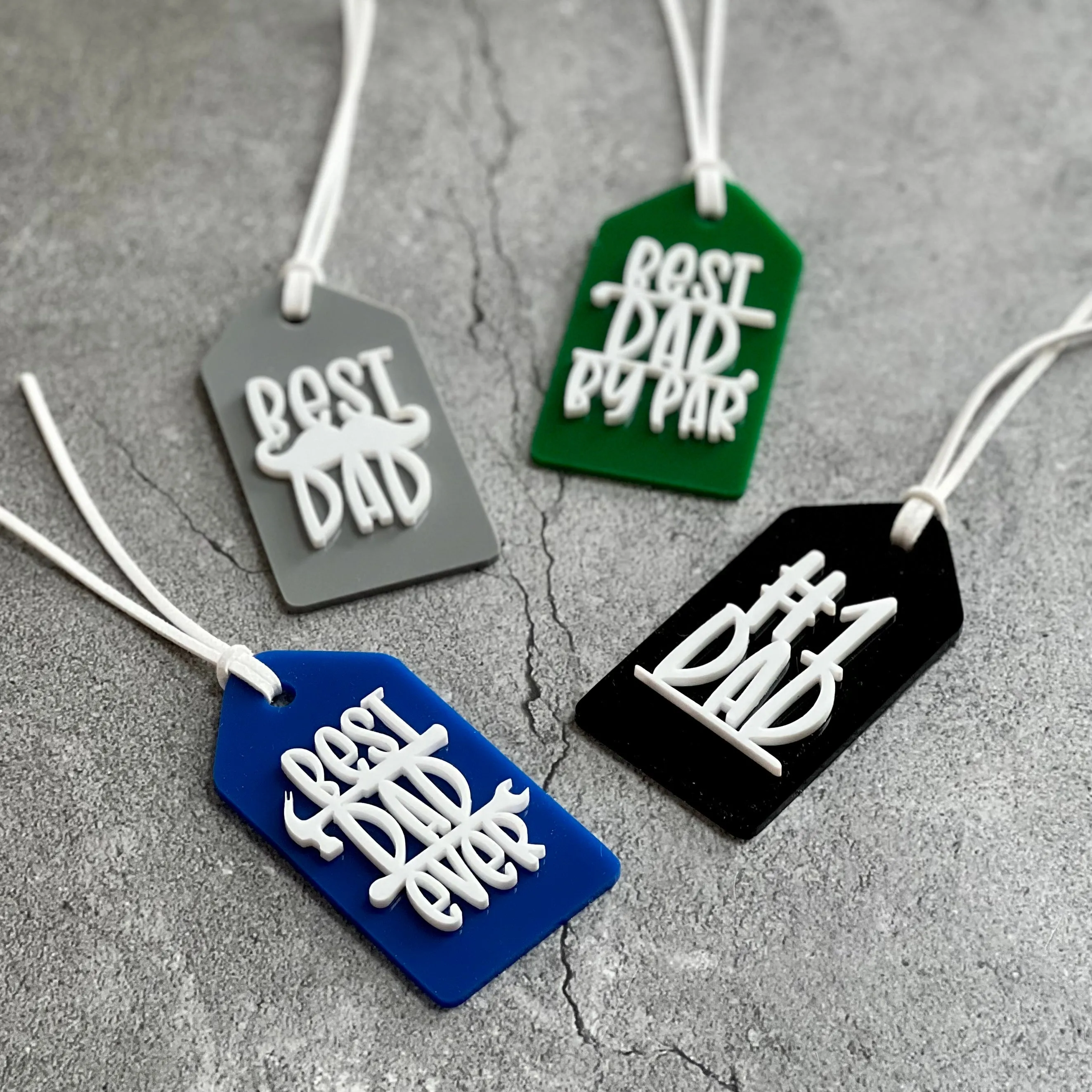 Father's Day Best Dad Ever Acrylic Gift Tags