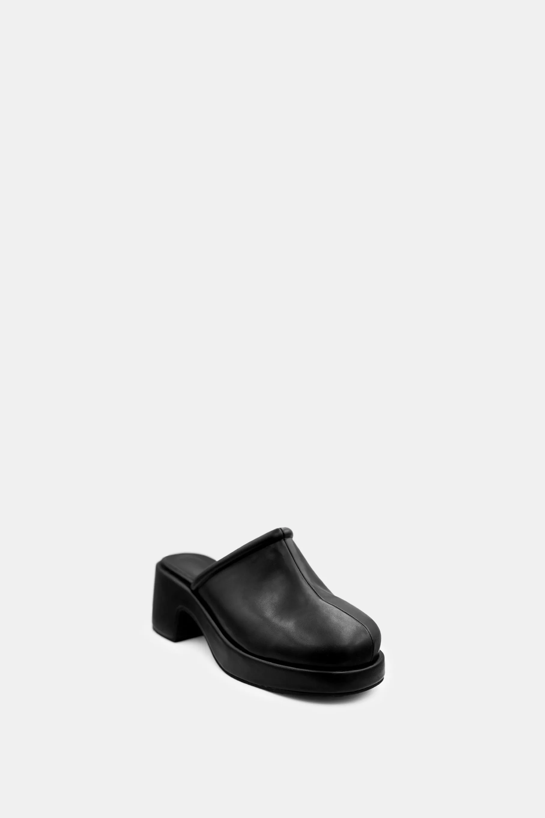 Faux Leather Heeled Clog