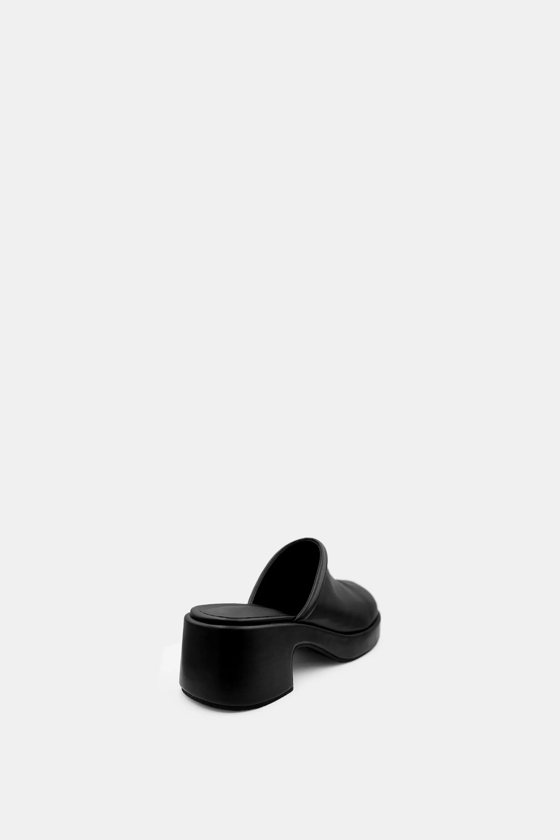 Faux Leather Heeled Clog