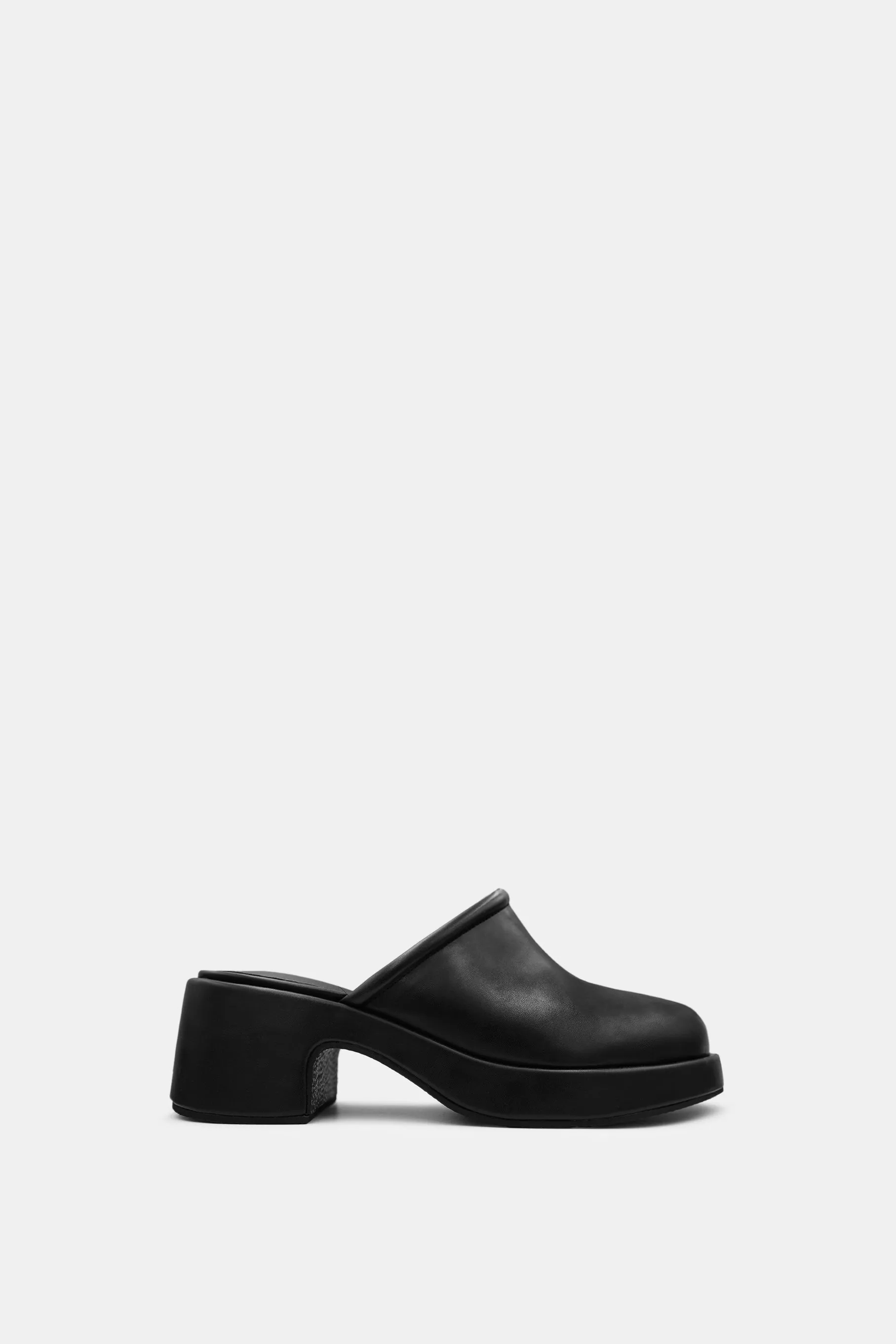 Faux Leather Heeled Clog