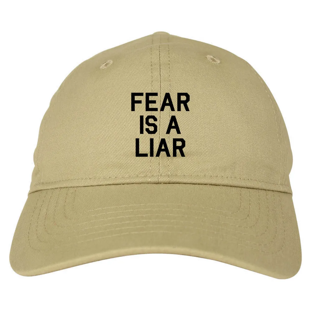 Fear Is A Liar Motivational Mens Dad Hat