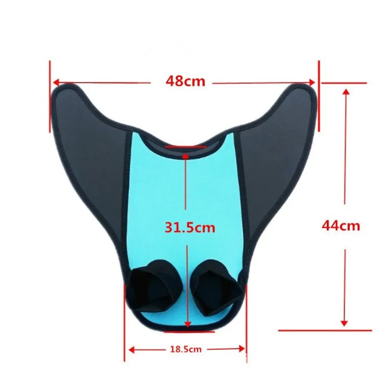 Fish Tail Shaped Fins Swimming Training Equipment Snorkeling Flippers, Size: Adult(Black)