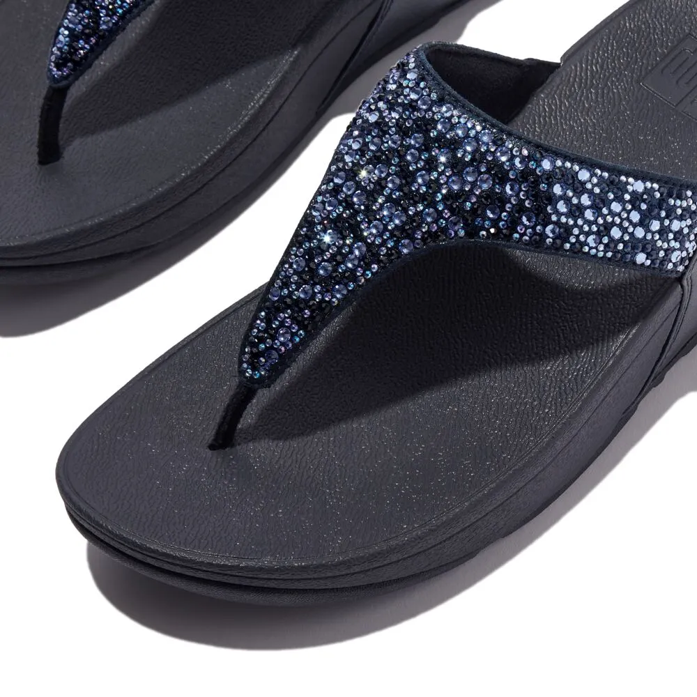 FitFlop Lulu Crystal Mix Sandals - Midnight Navy