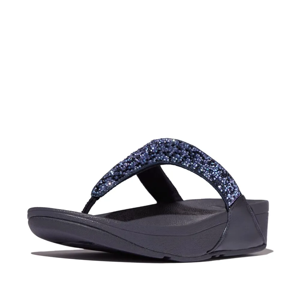 FitFlop Lulu Crystal Mix Sandals - Midnight Navy