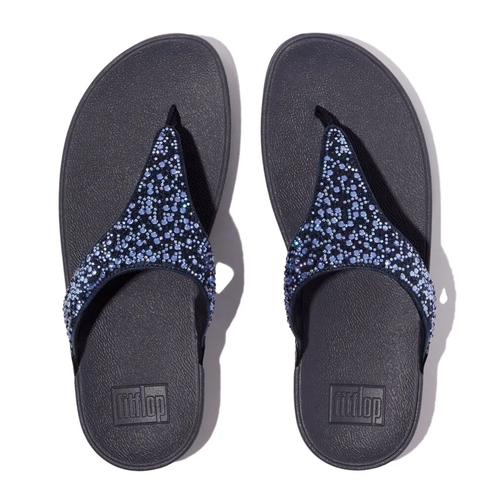 FitFlop Lulu Crystal Mix Sandals - Midnight Navy