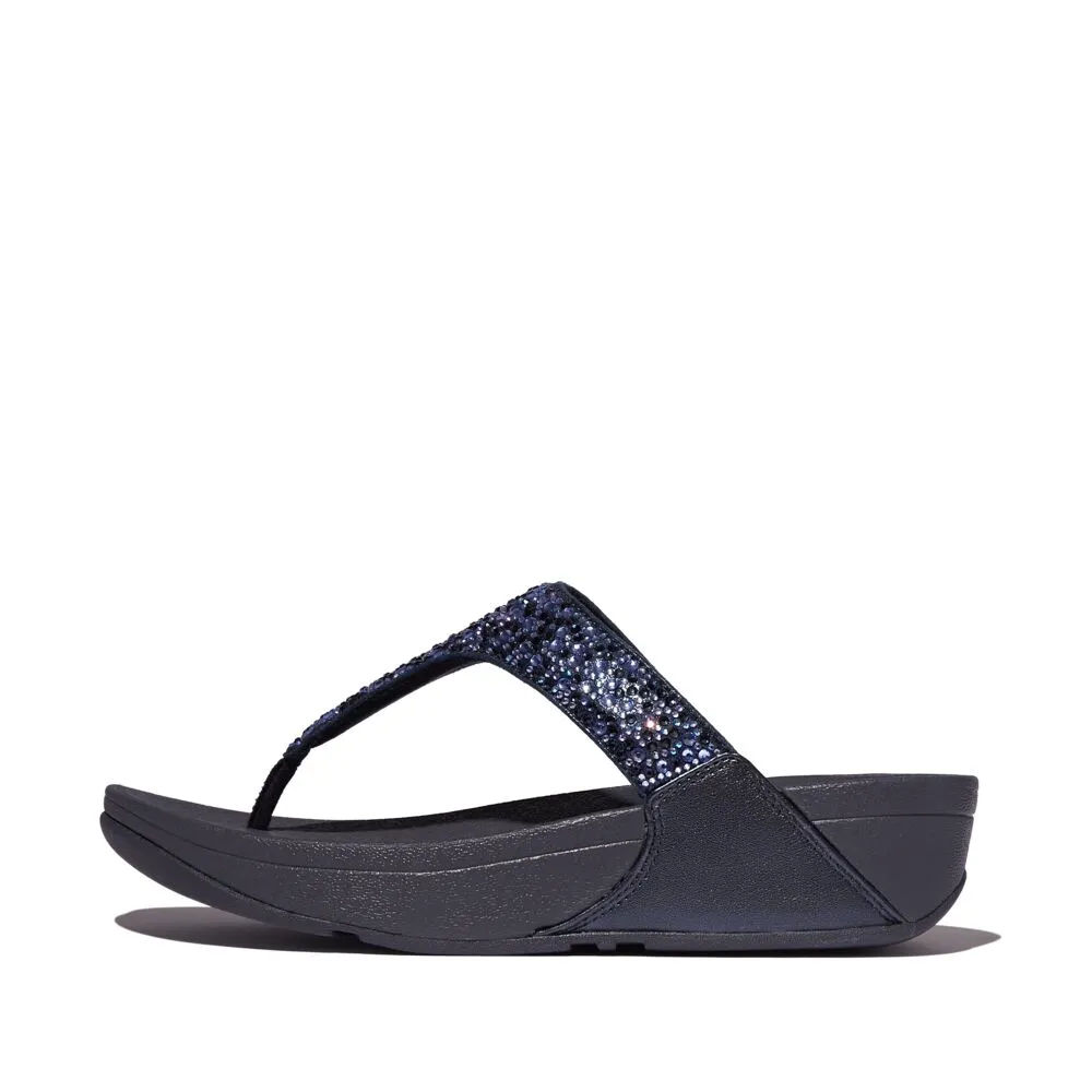 FitFlop Lulu Crystal Mix Sandals - Midnight Navy