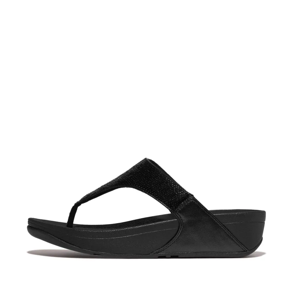 FitFlop Lulu Sequin Sandals - All Black