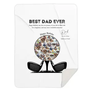 Fleece Blanket - Dad, Grandpa, Golf Blanket