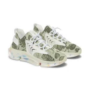 Floral Leaf Greenery Women's Mesh Sneakers