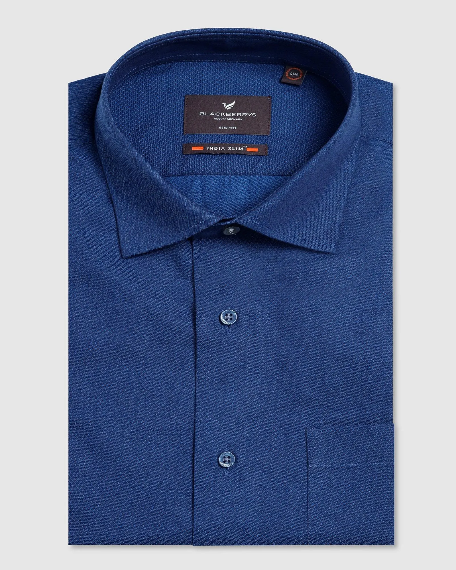 Formal Navy Textured Shirt - Jim