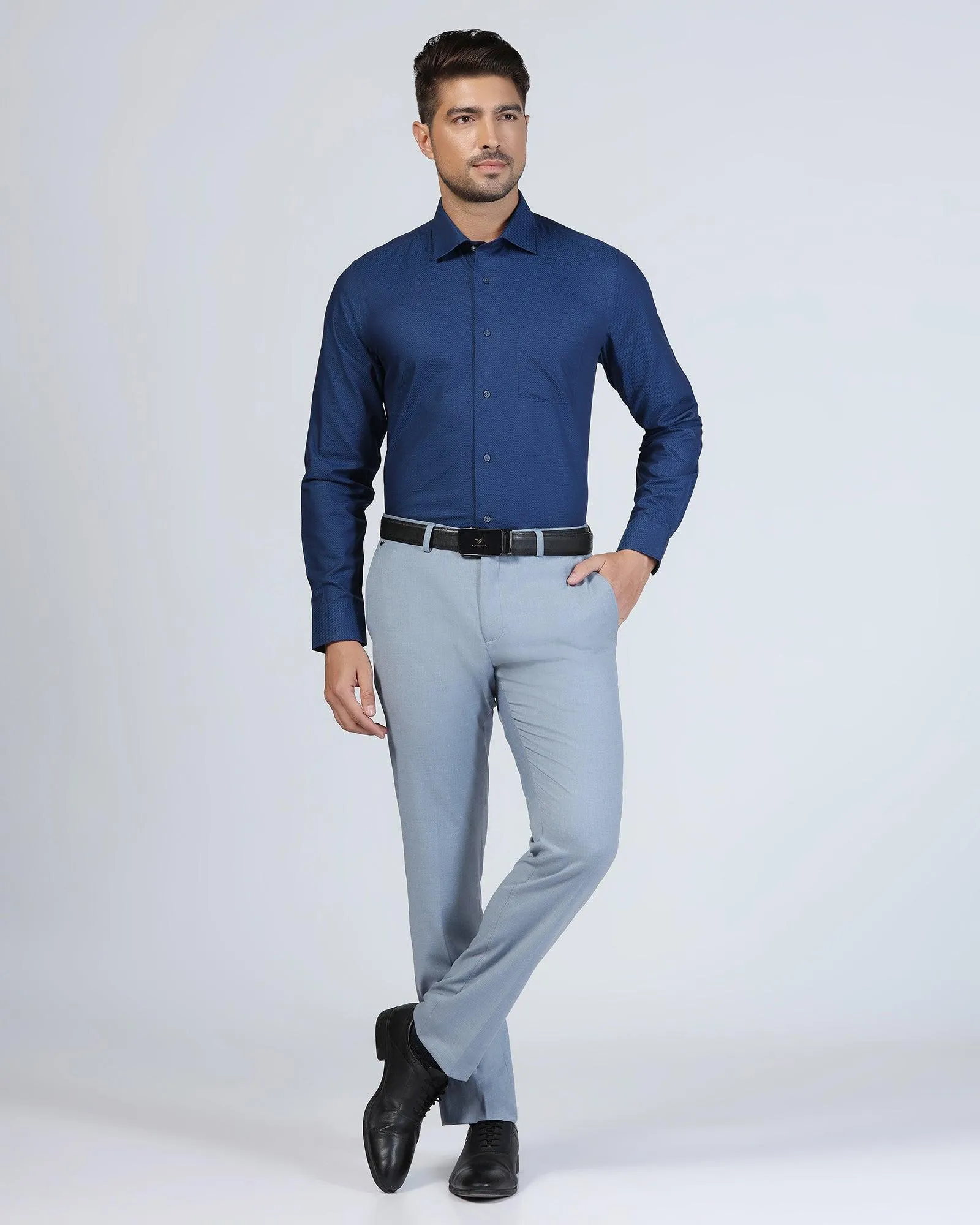 Formal Navy Textured Shirt - Jim