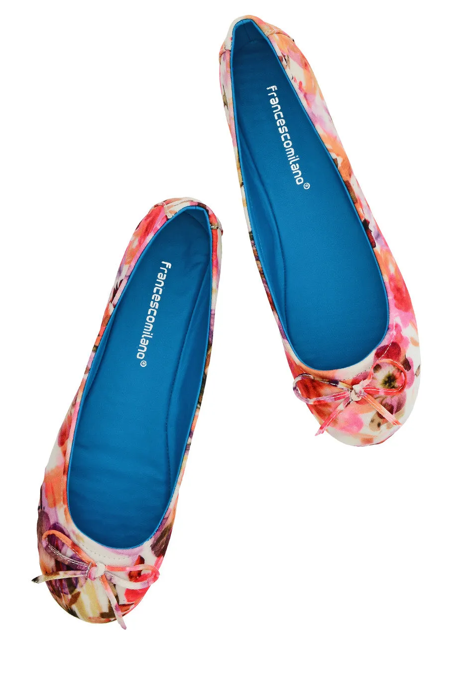 FRANCESCO MILANO Floral Multicolor Ballerinas