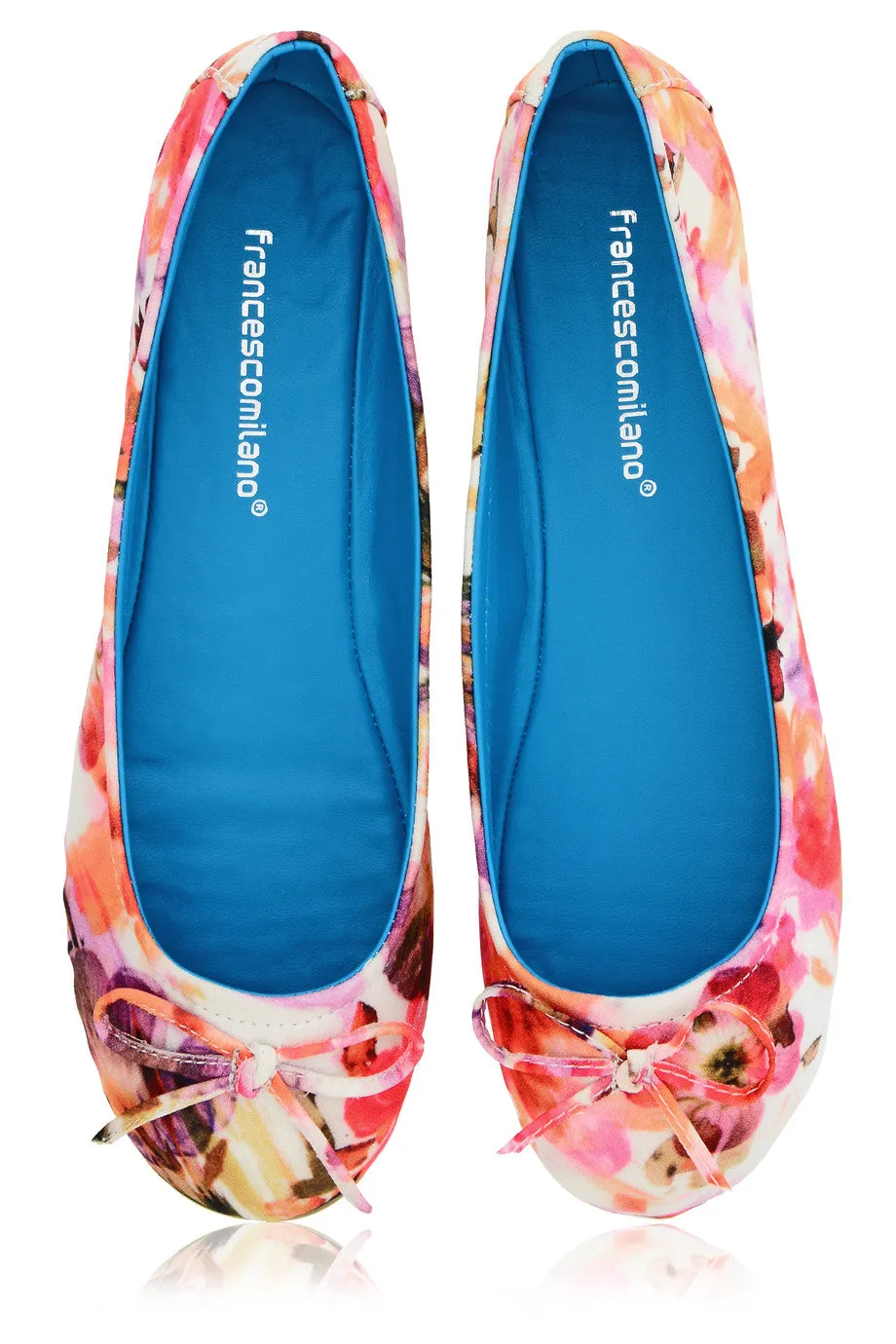 FRANCESCO MILANO Floral Multicolor Ballerinas