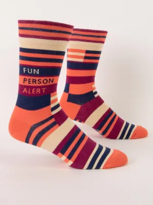 Fun Person Alert Men's Crew Socks