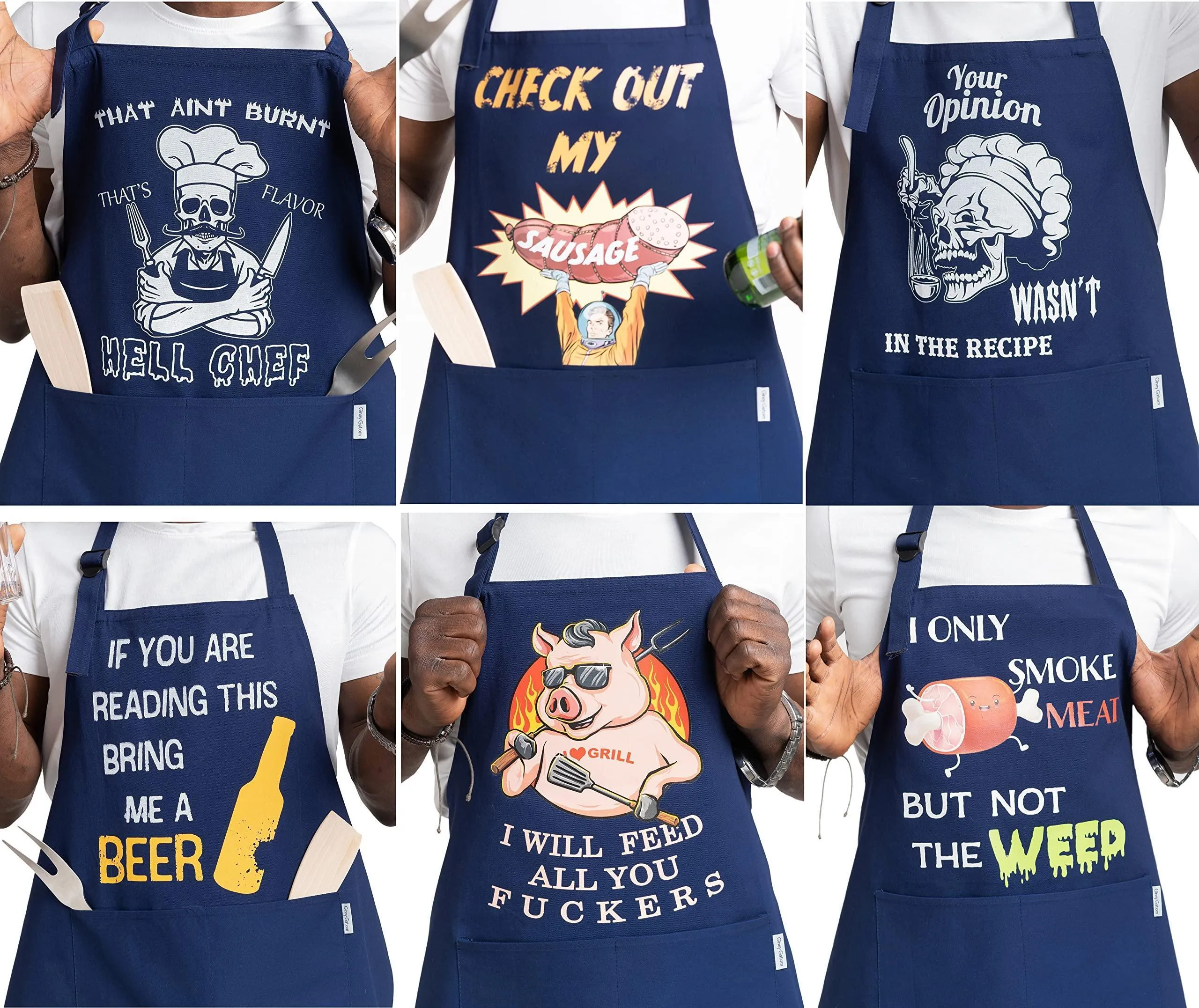 Funny Aprons For Men Mens Aprons For Cooking HighQuality Sturdy Grill Apron