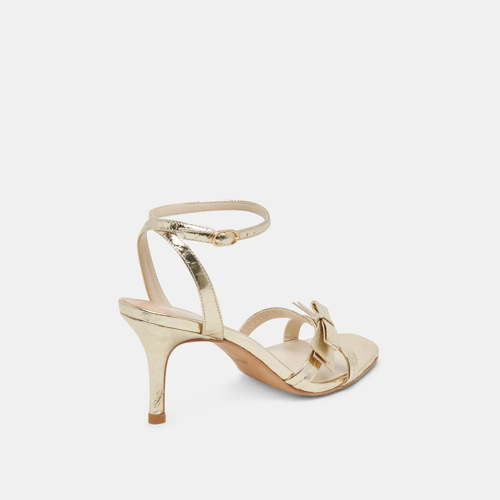 GALOR HEELS GOLD DISTRESSED LEATHER