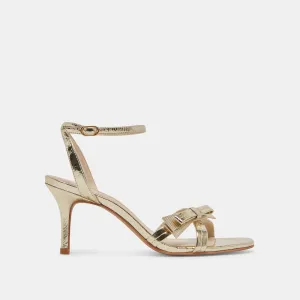 GALOR HEELS GOLD DISTRESSED LEATHER