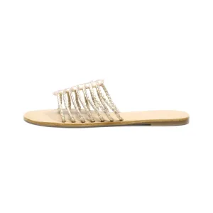 Gap Flat Sandals Fabric Beige Colour For Women