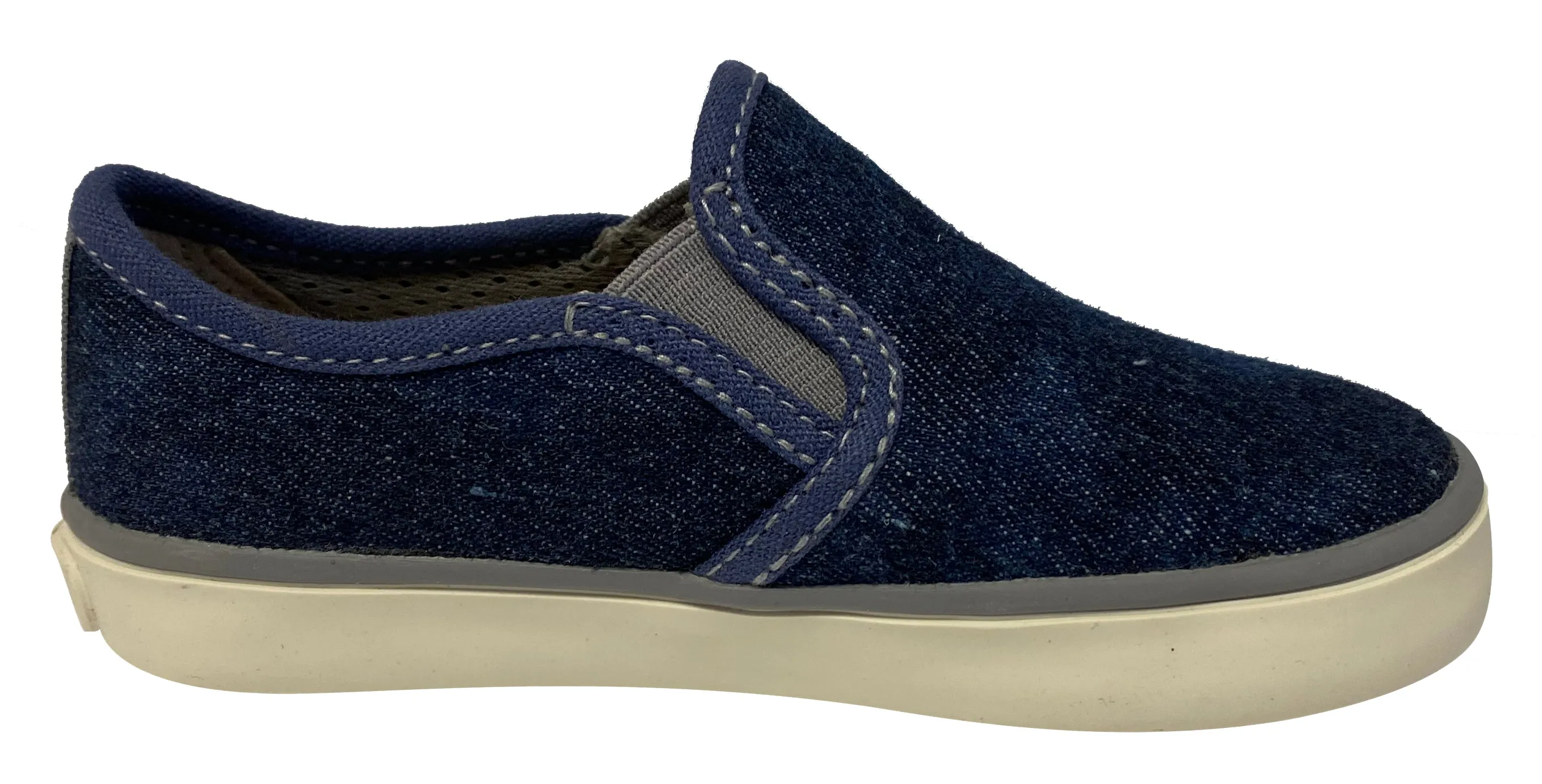 Geox Boy's and Girl's Kilwi Denim Canvas Slip-On Sneaker