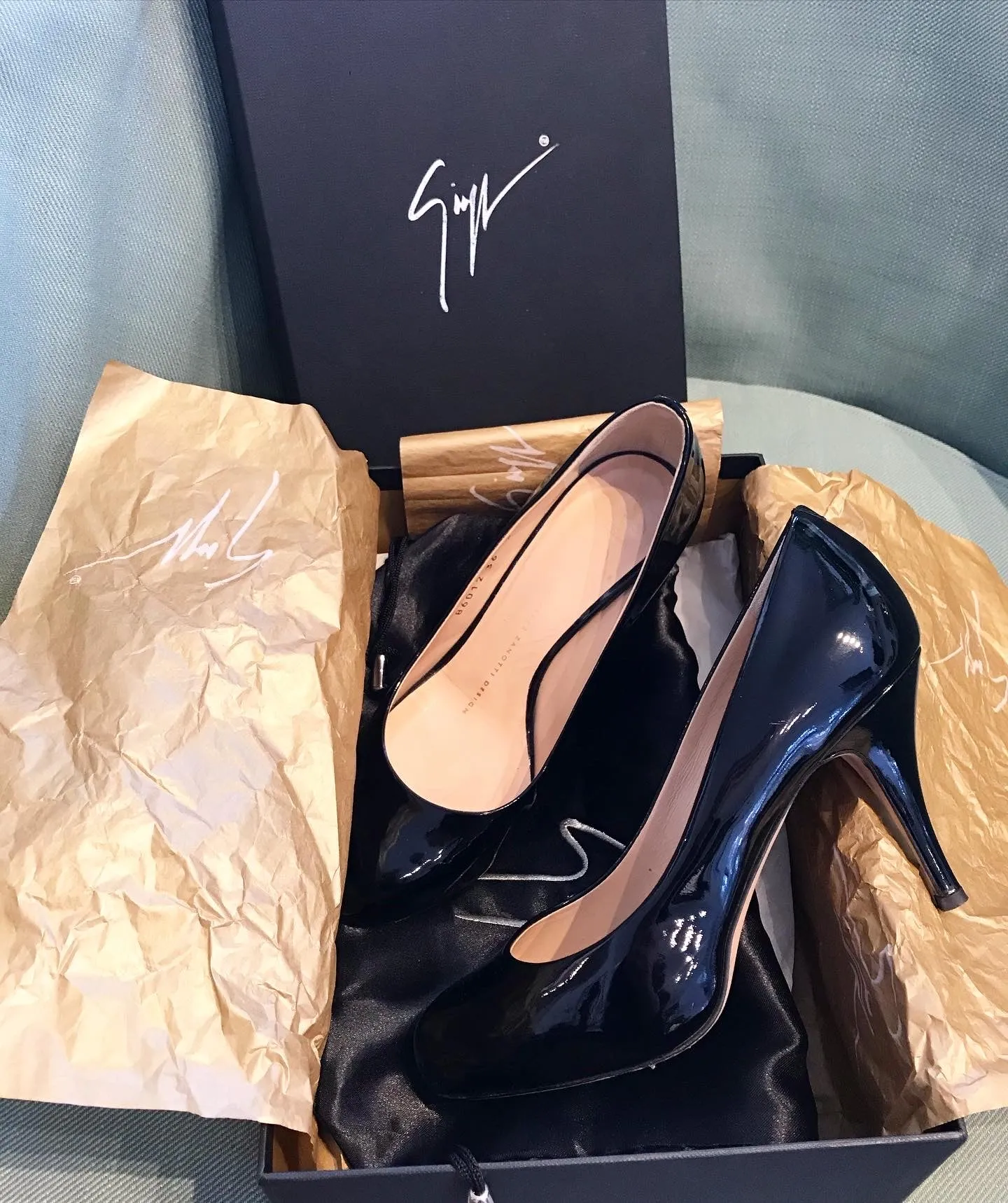 GIUSEPPE ZANOTTI Patent Leather High Heel Pumps