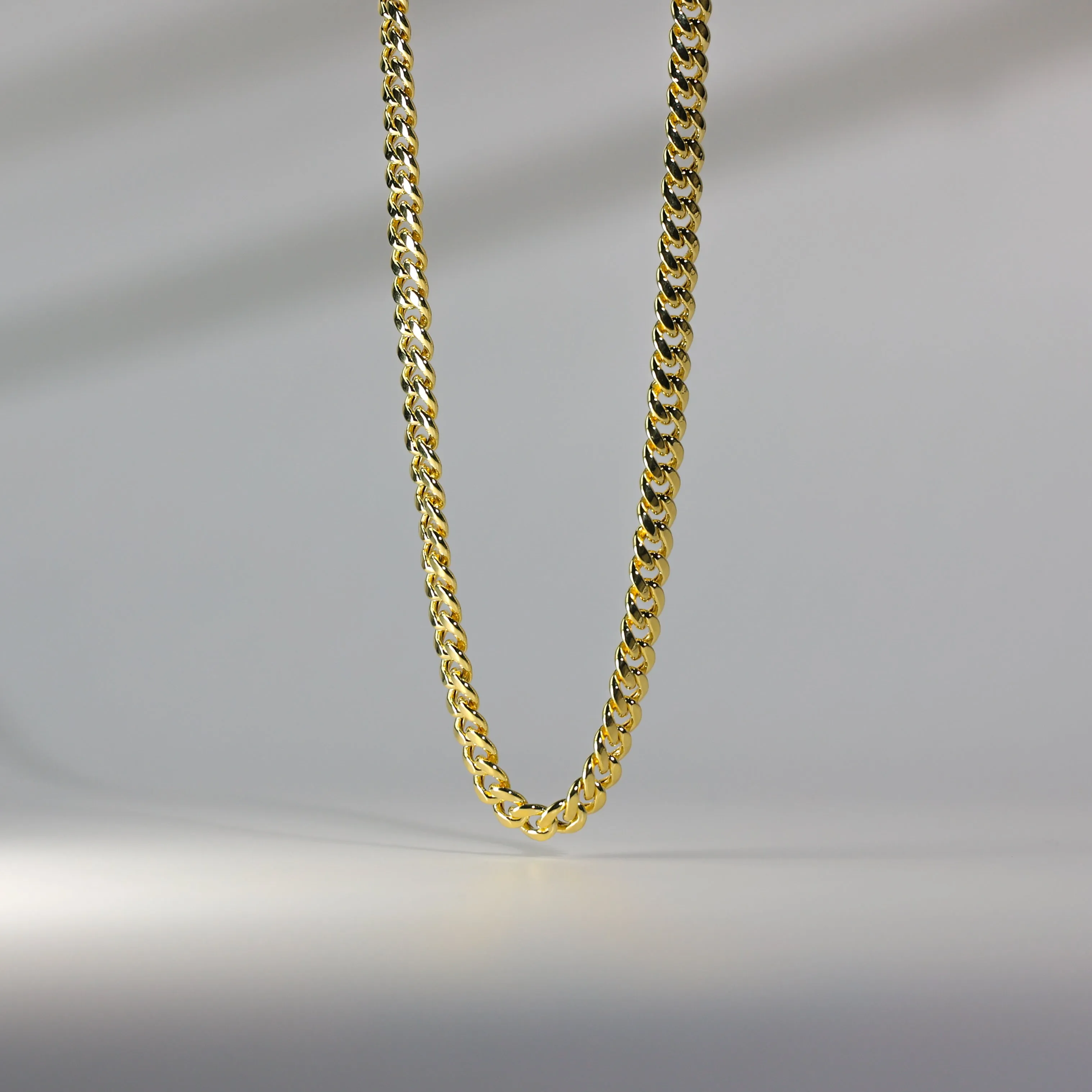 Gold Hollow Miami Cuban Chain With 5.7mm Width Model-0541