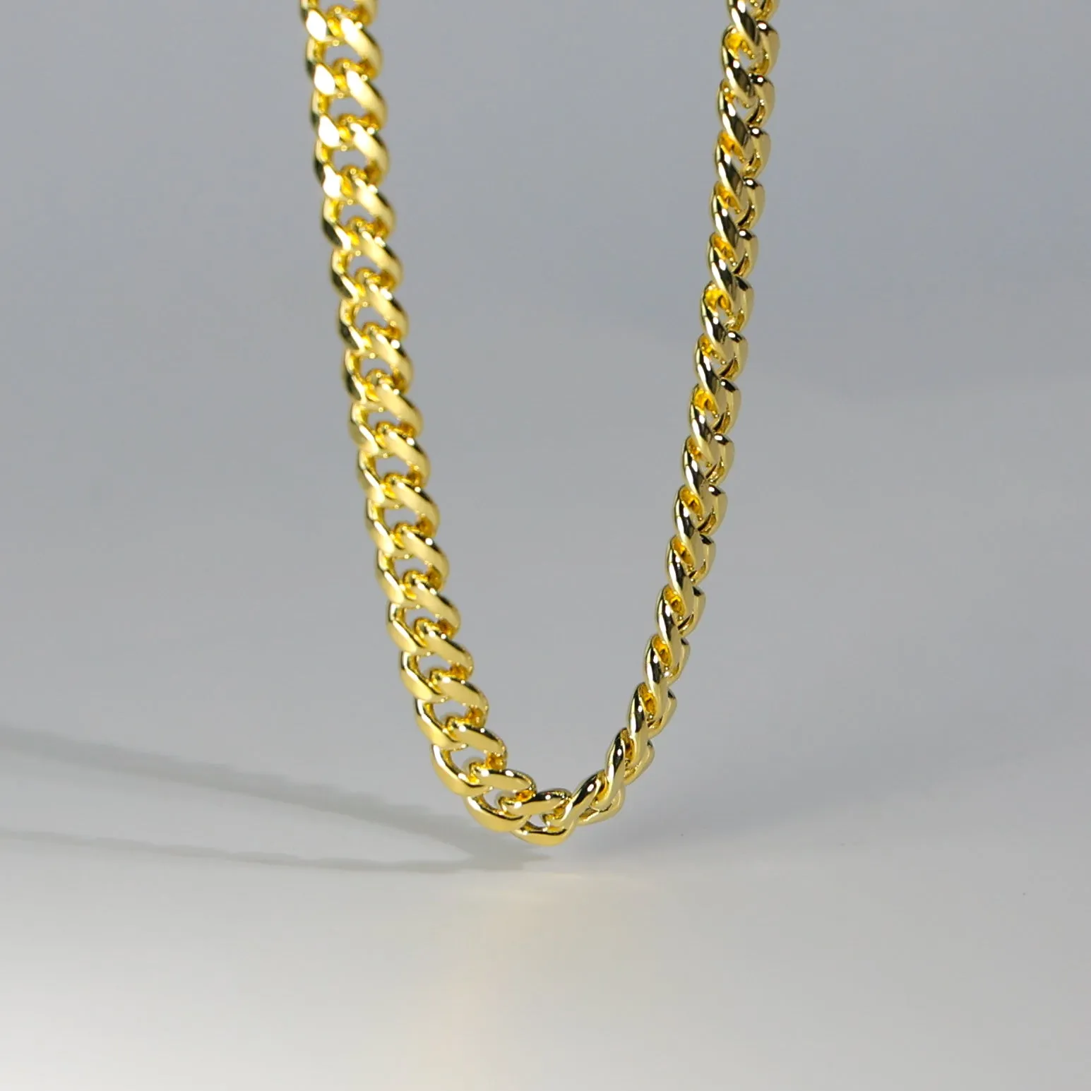 Gold Hollow Miami Cuban Chain With 5.7mm Width Model-0541