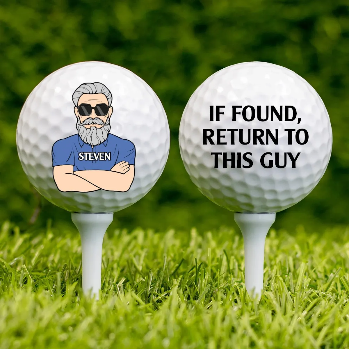 Golf Lovers - If Found Return To This Guy - Personalized Golf Ball - Gift For Dad, Father, Grandpa, Golfer