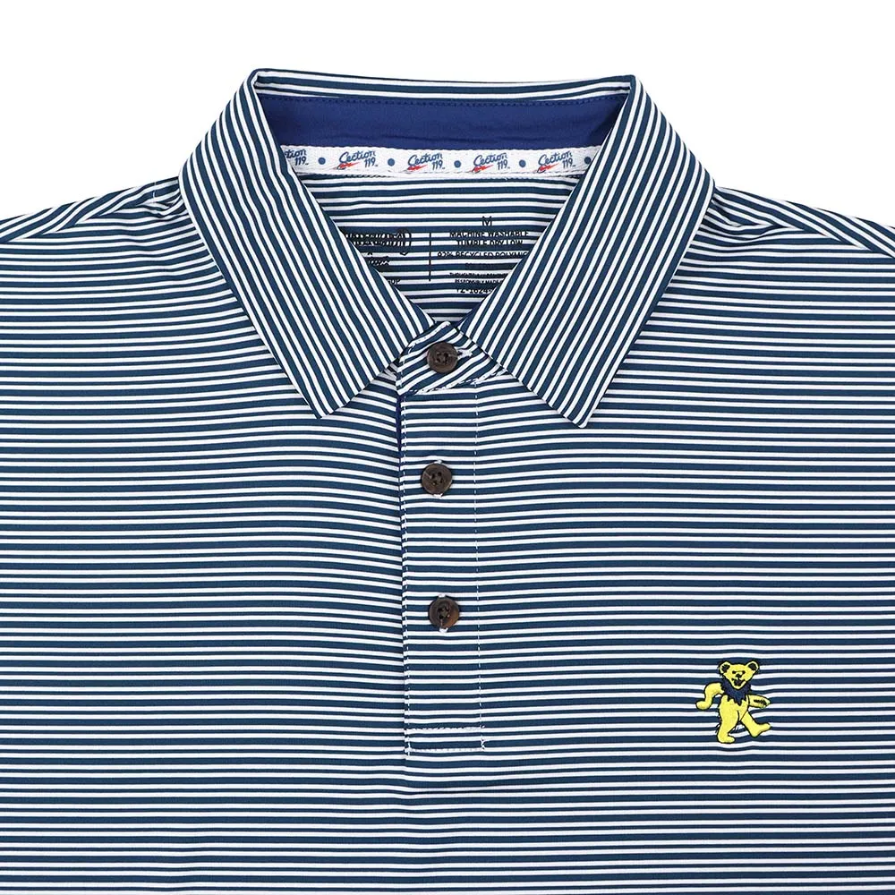 Grateful Dead | Performance Polo | Dancing Bear Striped