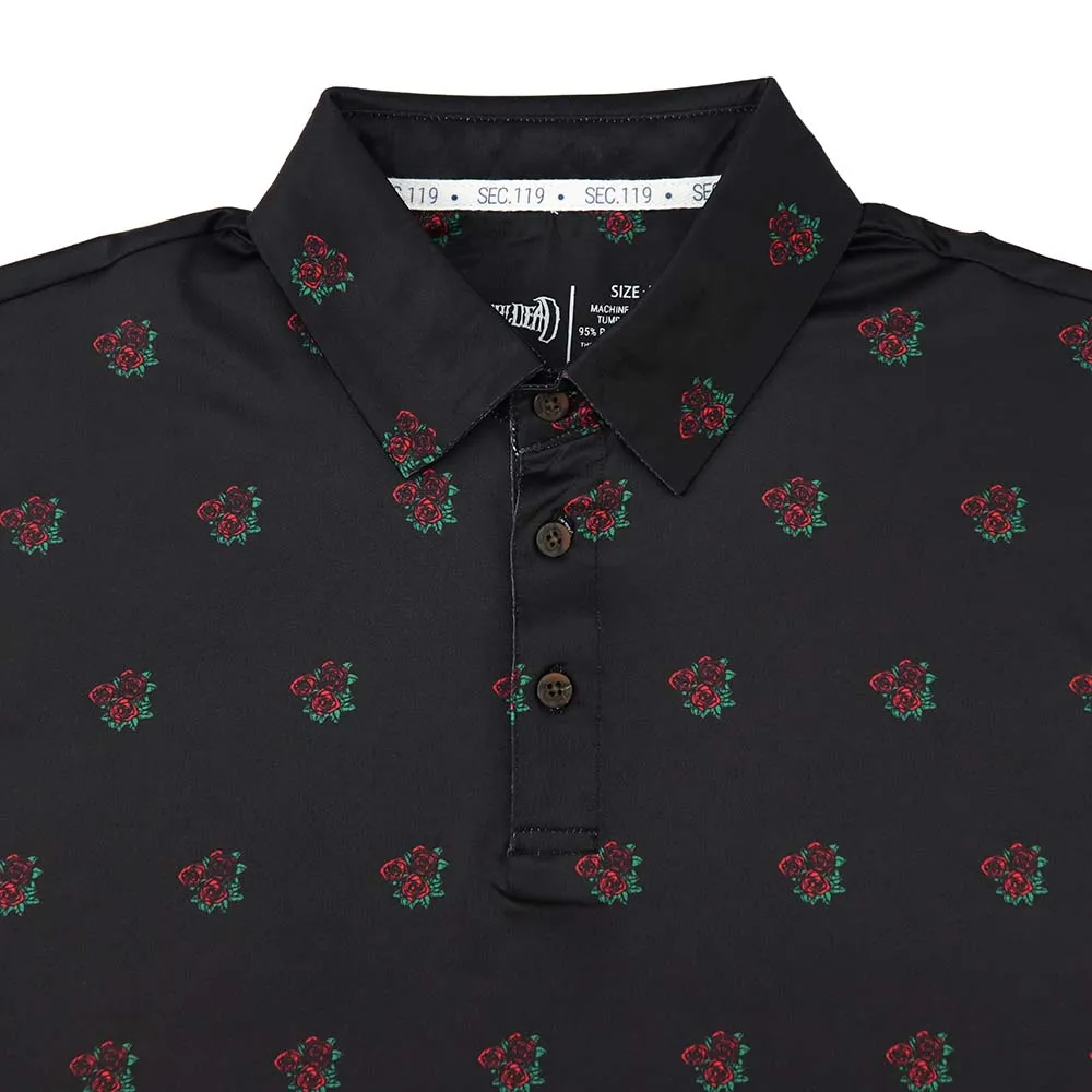 Grateful Dead | Performance Polo | Roses Black