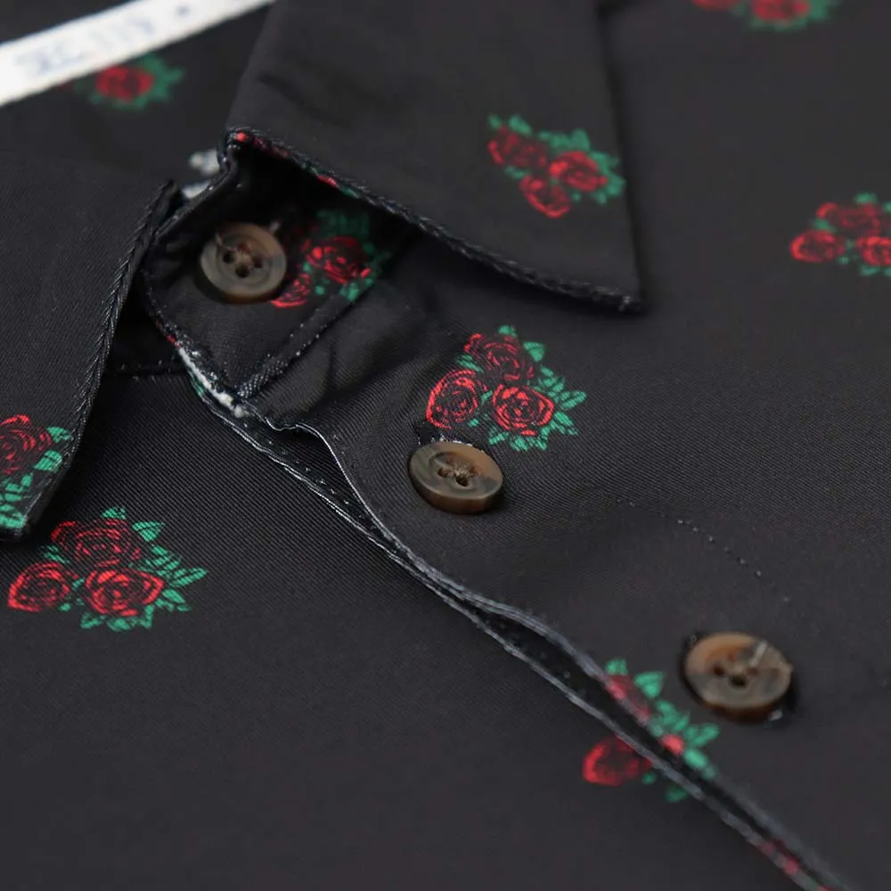 Grateful Dead | Performance Polo | Roses Black