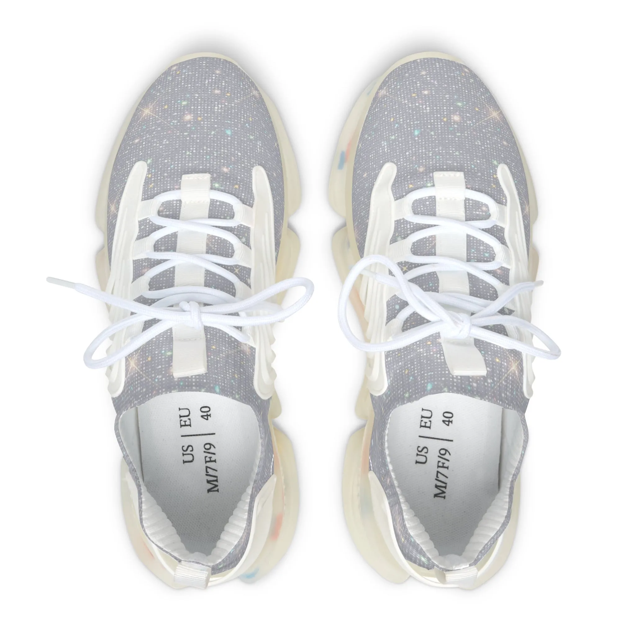 Grey Stars Women's Mesh Sneakers