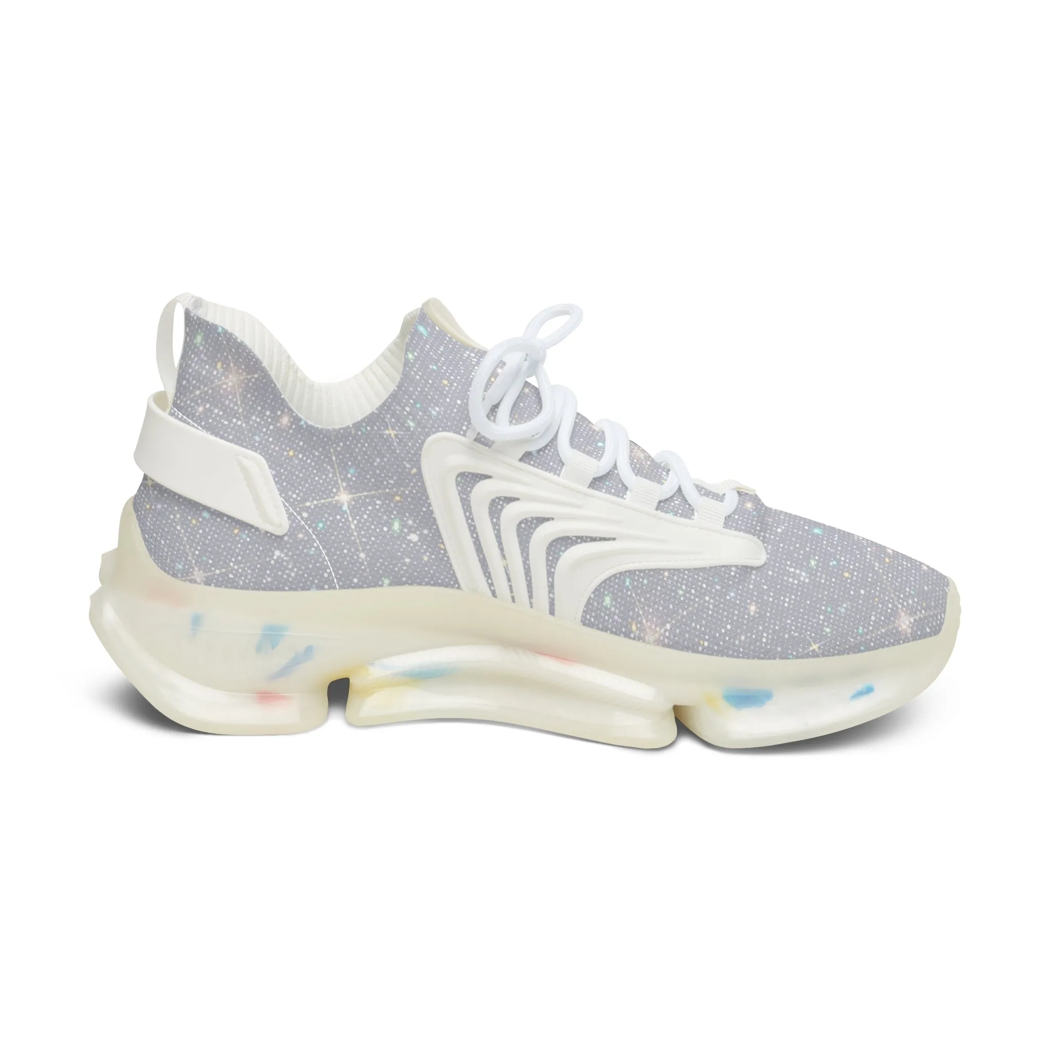 Grey Stars Women's Mesh Sneakers