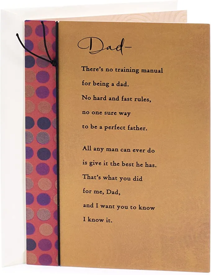 Hallmark Birthday Greeting Card for Dad (No Training Manual)