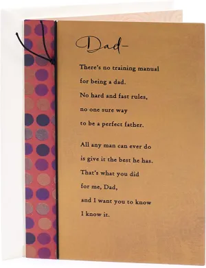 Hallmark Birthday Greeting Card for Dad (No Training Manual)