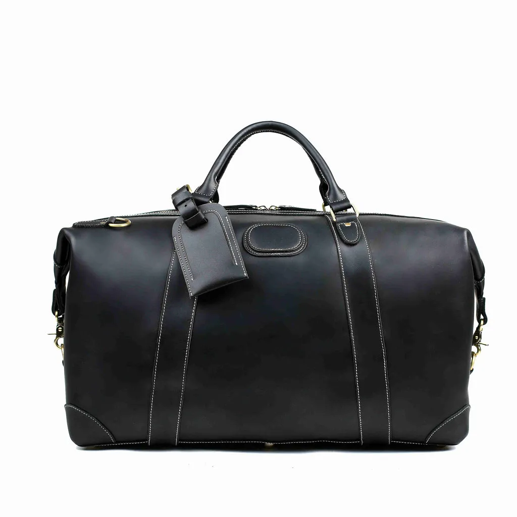 Handmade Full Grain Leather Travel Bag Duffle Bag Luggage Bag Weekender Bag Holdall DZ07