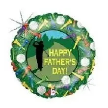 Happy Fathers Day Golf Foil Balloon