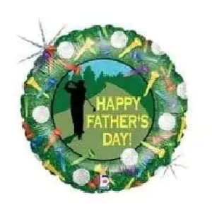 Happy Fathers Day Golf Foil Balloon