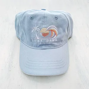 HAT with SURF DIVA LA JOLLA  (light blue)