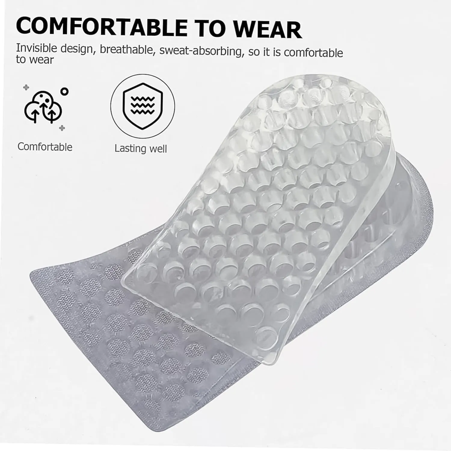 Height Increase Silicone Insoles Heel (1 Pair / 4 Layer)