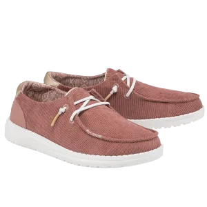 Hey Dude Ladies Wendy Corduroy Desert Rose Shoes 121415049